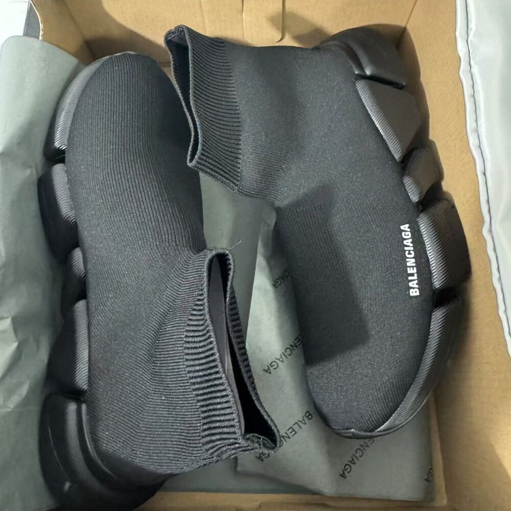 Balenciaga Black LT Speed Knit Sneaker Sock Trainer US 9/EU 42